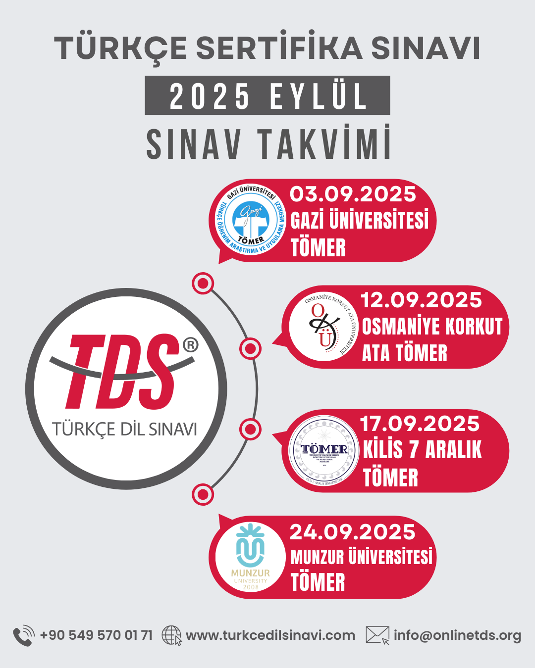 TDS® Sınav Takvimi (2025 Eylül)